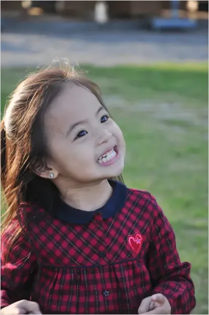 Detail Toddler Smiling Portrait Outdoors Number 4