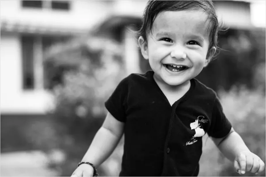 Detail Toddler Smiling Portrait Outdoors Number 5