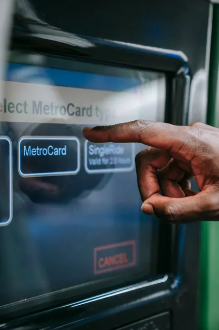 Detail Touchscreen Kiosk User Interaction Close Up Number 2