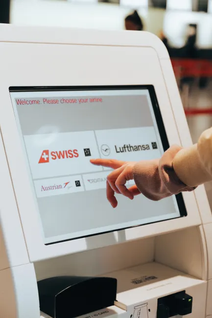 Detail Touchscreen Kiosk User Interaction Close Up Number 14