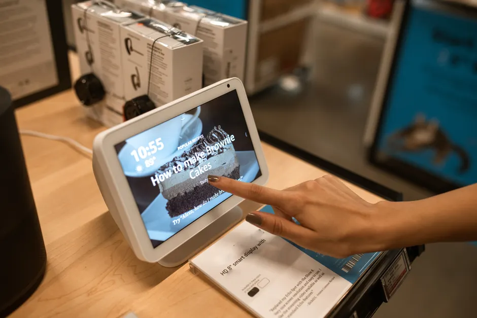 Detail Touchscreen Kiosk User Interaction Close Up Number 9