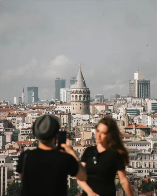 Detail Tourist Taking Photo City Landmark Number 15