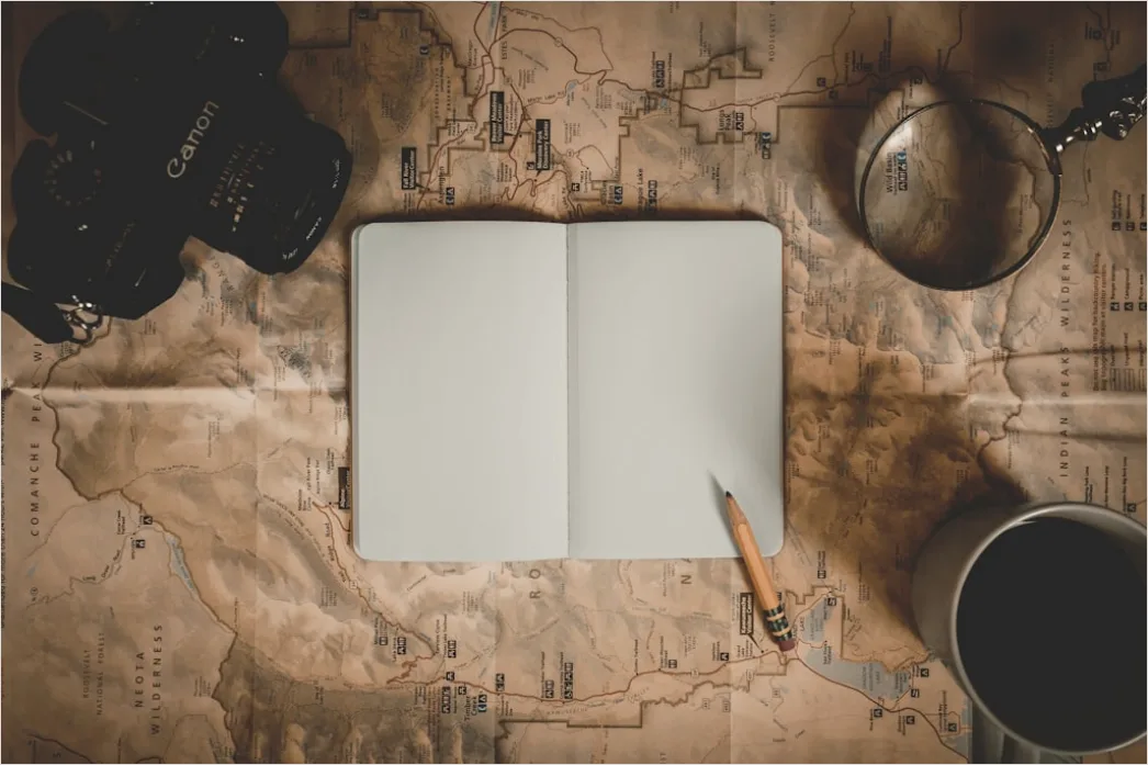 Travel Journal Notebook Coffee Flat Lay C9fe