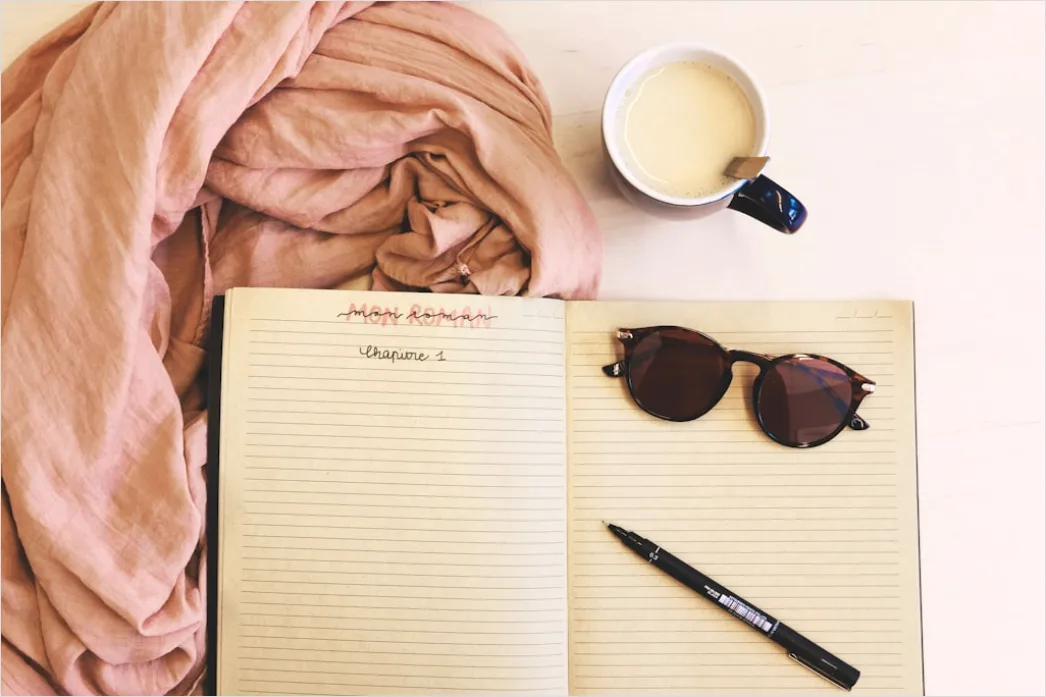 Detail Travel Journal Notebook Coffee Flat Lay Number 11