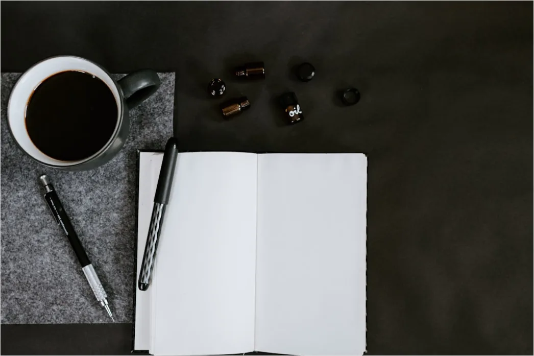 Detail Travel Journal Notebook Coffee Flat Lay Number 10