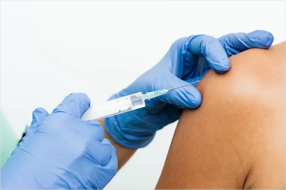 Detail Vaccination Shot Arm Close Up Number 11