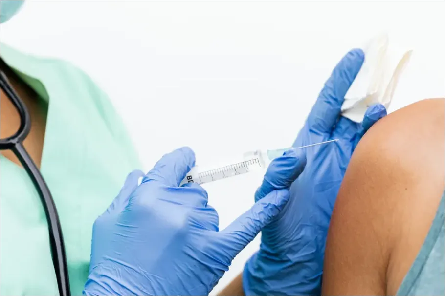 Detail Vaccination Shot Arm Close Up Number 16