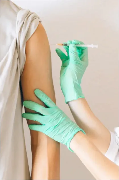 Detail Vaccination Shot Arm Close Up Number 3