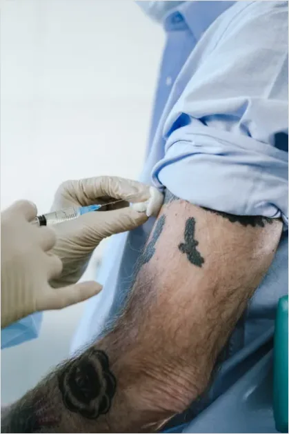 Detail Vaccination Shot Arm Close Up Number 8