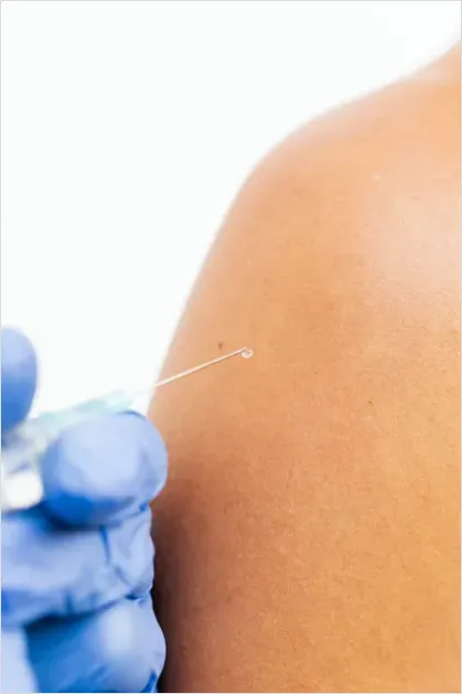 Detail Vaccination Shot Arm Close Up Number 10