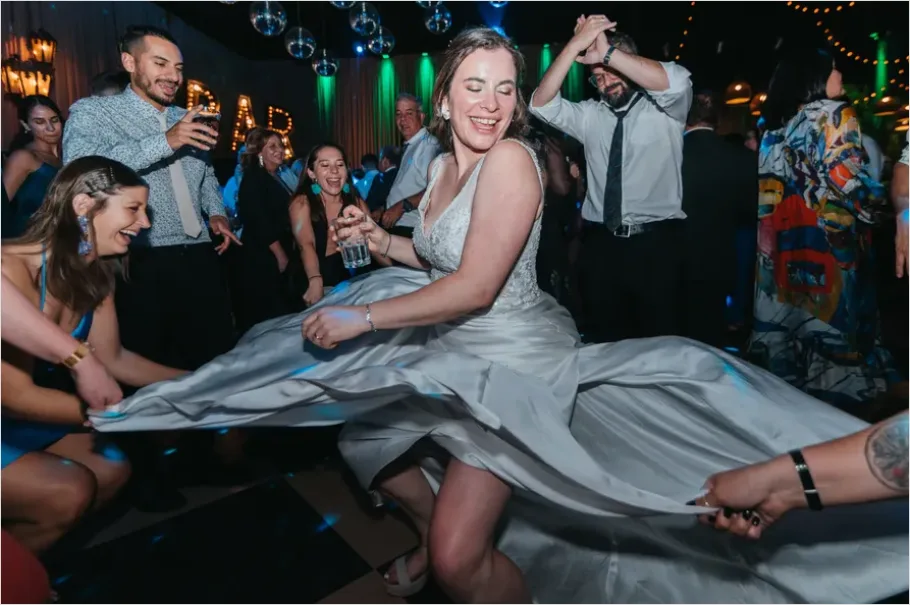 Detail Wedding Guests Dancing Reception Floor Number 2