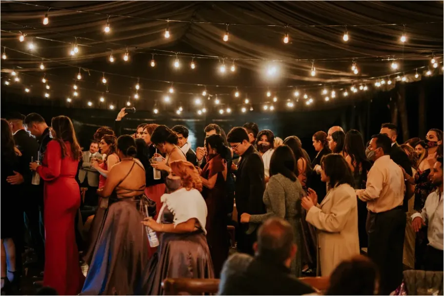 Detail Wedding Guests Dancing Reception Floor Number 11
