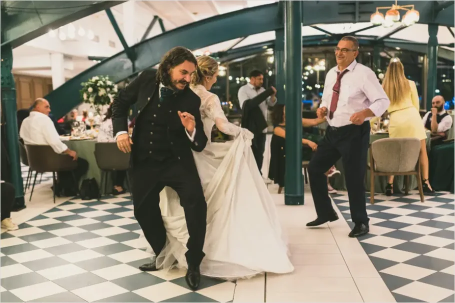 Detail Wedding Guests Dancing Reception Floor Number 12