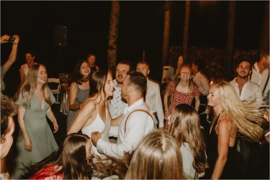 Detail Wedding Guests Dancing Reception Floor Number 15