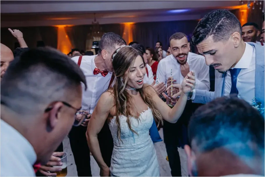 Detail Wedding Guests Dancing Reception Floor Number 3