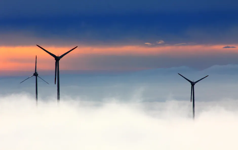 Detail Wind Turbine Farm Sunset Renewable Energy Number 12