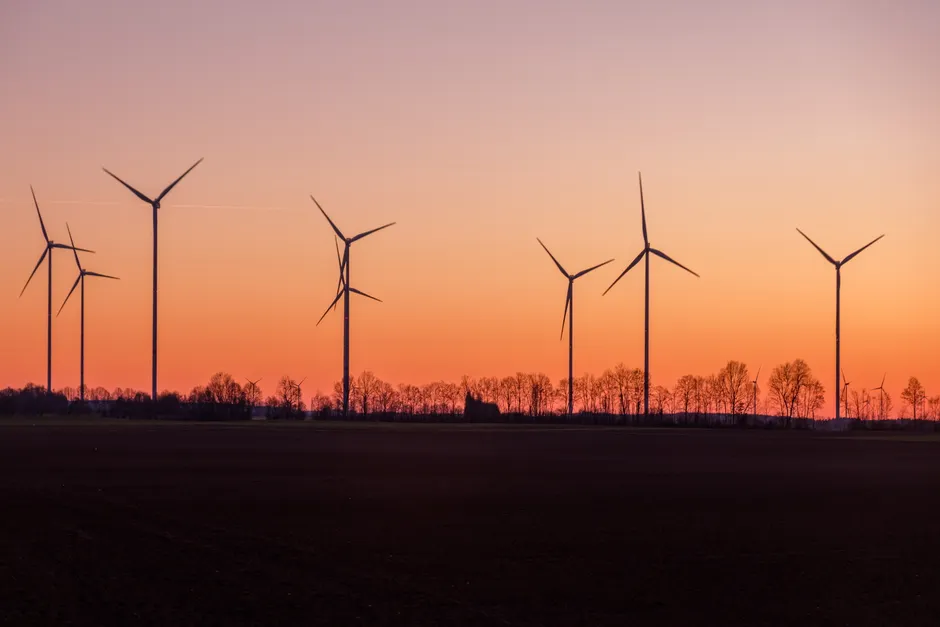 Detail Wind Turbine Farm Sunset Renewable Energy Number 16