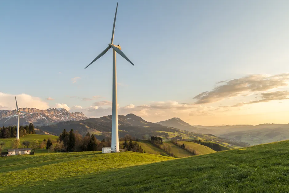 Detail Wind Turbine Farm Sunset Renewable Energy Number 4