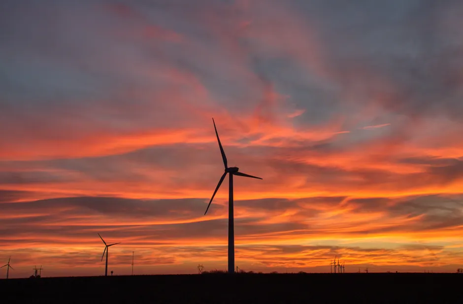 Detail Wind Turbine Farm Sunset Renewable Energy Number 6