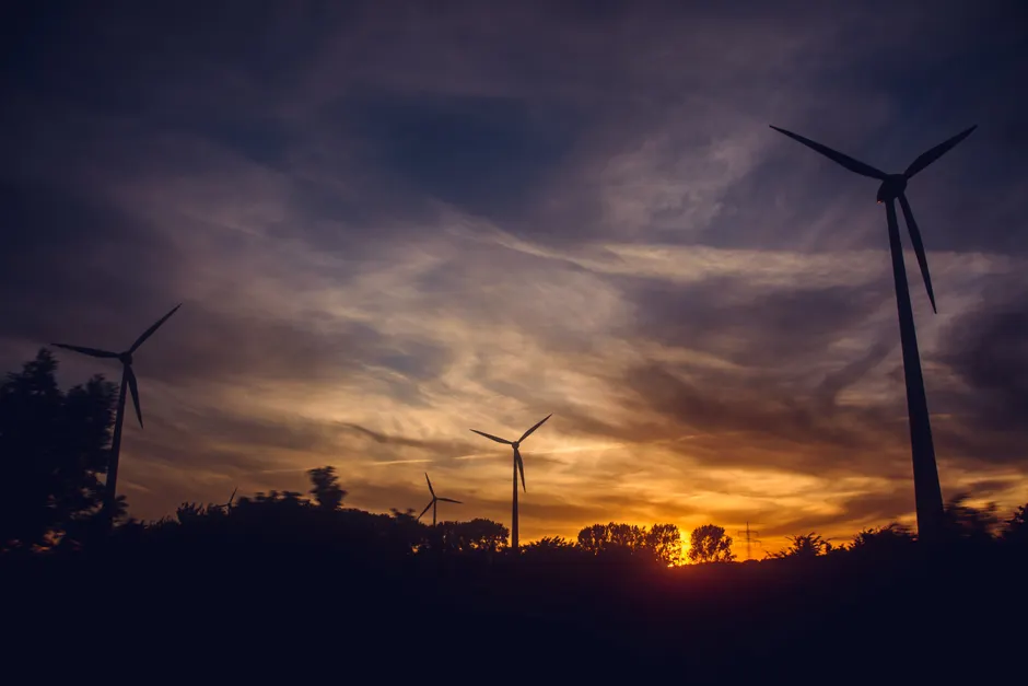 Detail Wind Turbine Farm Sunset Renewable Energy Number 9