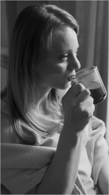 Detail Woman Drinking Tea By Window Number 10