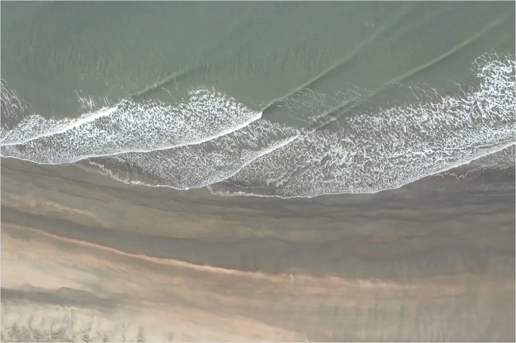 Detail Aerial Coastline Waves Number 2