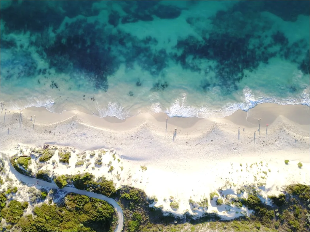 Detail Aerial Coastline Waves Number 16