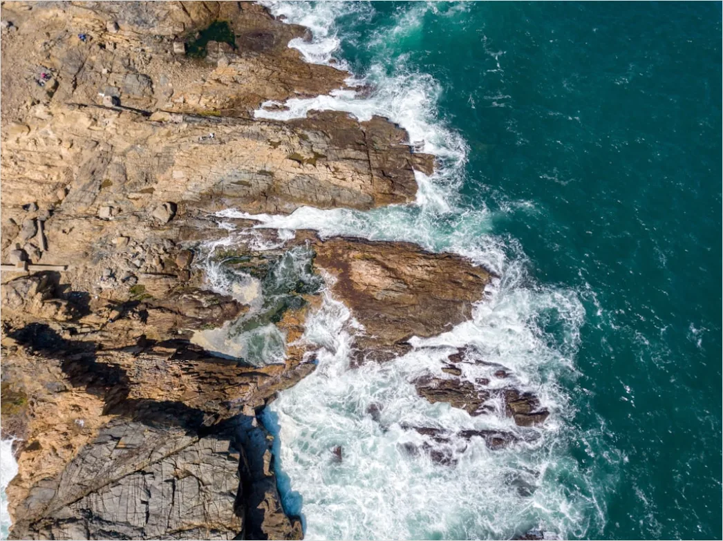 Detail Aerial Coastline Waves Number 20