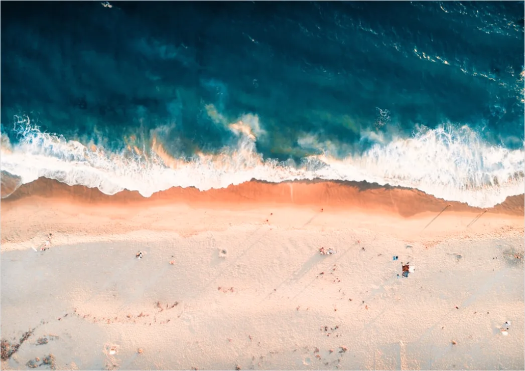 Detail Aerial Coastline Waves Number 3