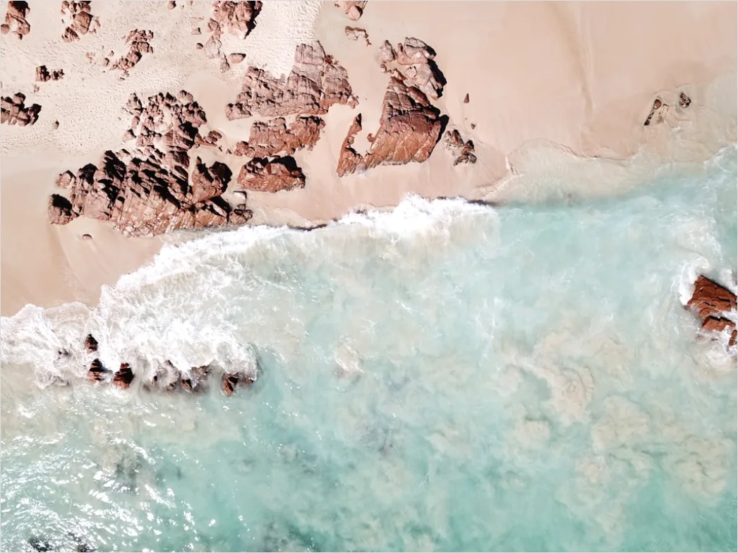 Detail Aerial Coastline Waves Number 4