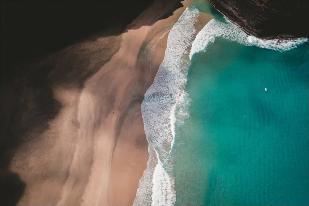 Detail Aerial Coastline Waves Number 7