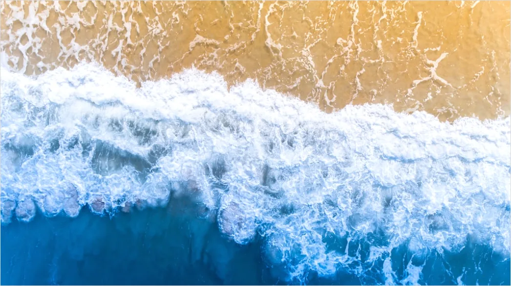Detail Aerial Ocean Waves Pattern Number 11