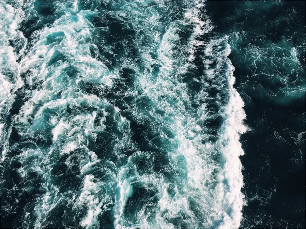 Detail Aerial Ocean Waves Pattern Number 14