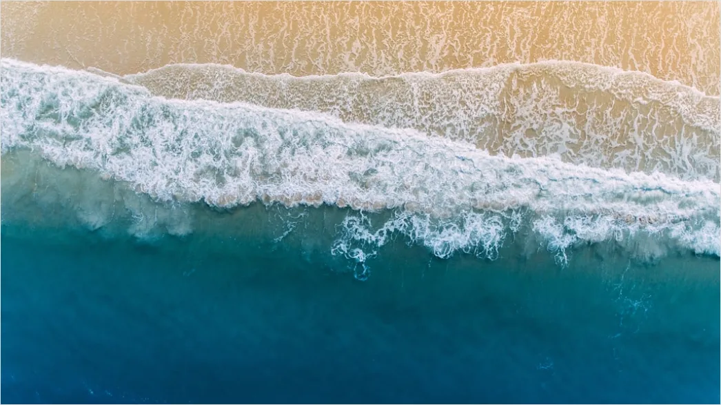 Detail Aerial Ocean Waves Pattern Number 18