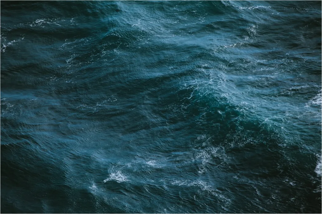 Detail Aerial Ocean Waves Pattern Number 5