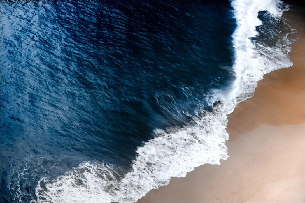 Detail Aerial Ocean Waves Pattern Number 6
