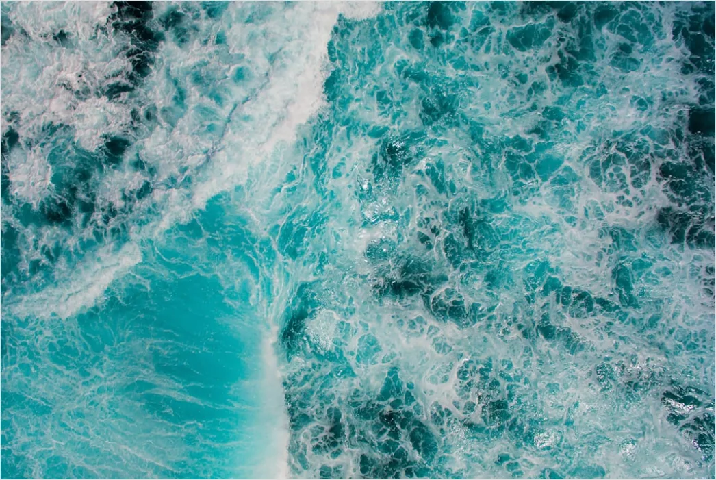 Detail Aerial Ocean Waves Pattern Number 7