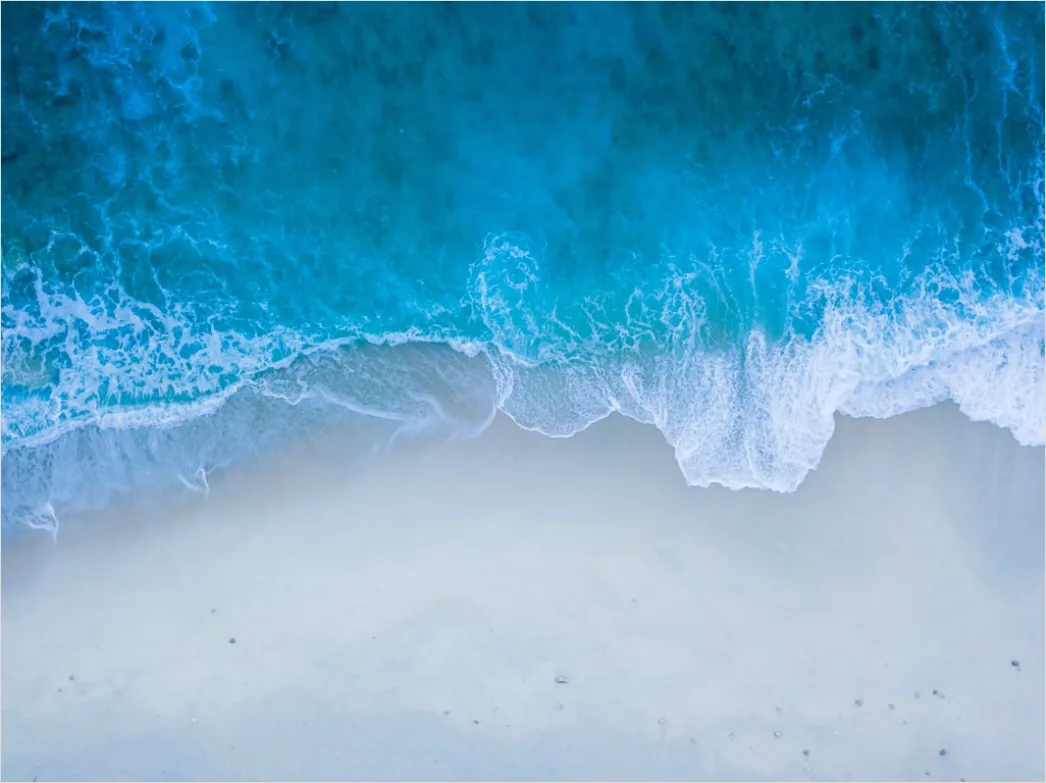 Detail Aerial Ocean Waves Pattern Number 8