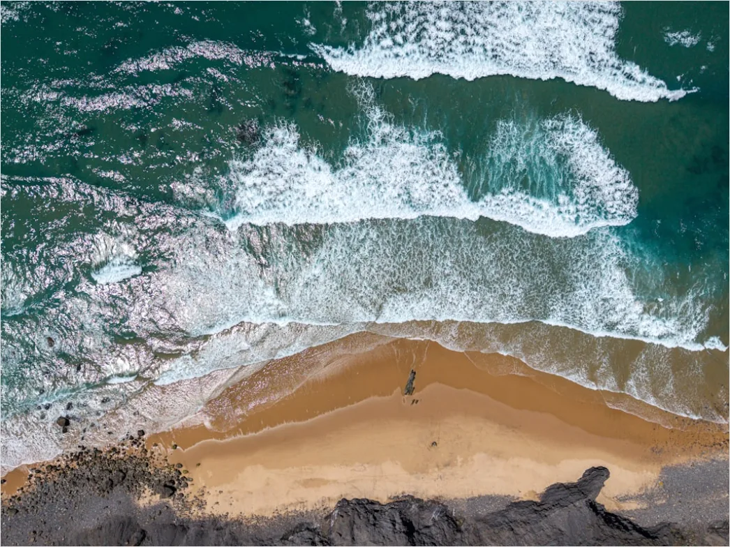 Detail Aerial Rocky Coast Number 2