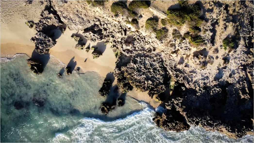 Detail Aerial Rocky Coast Number 12
