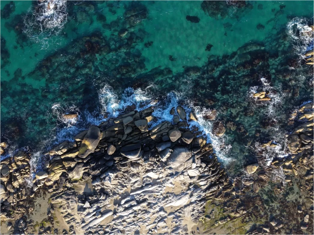 Detail Aerial Rocky Coast Number 13