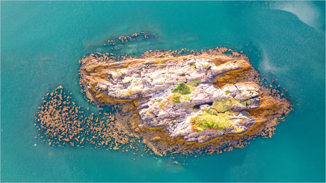 Detail Aerial Rocky Coast Number 16
