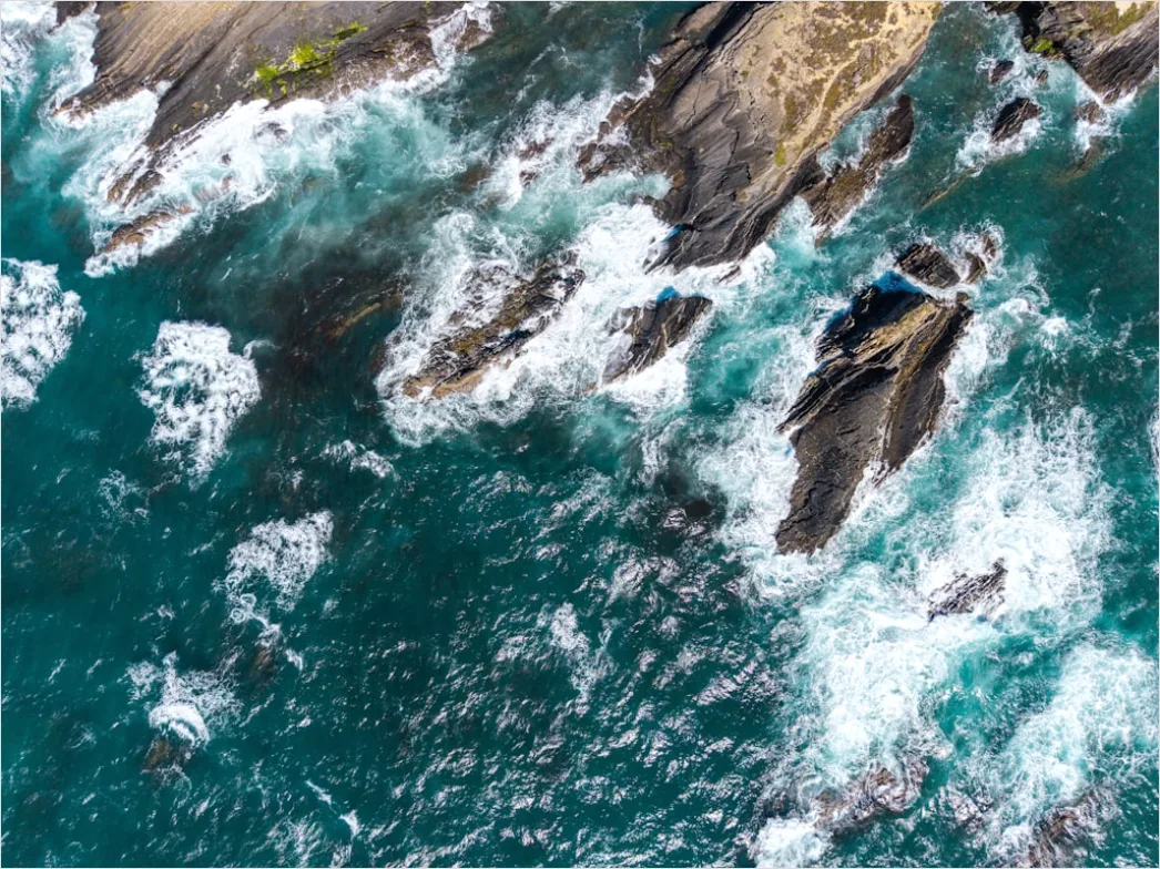 Detail Aerial Rocky Coast Number 6