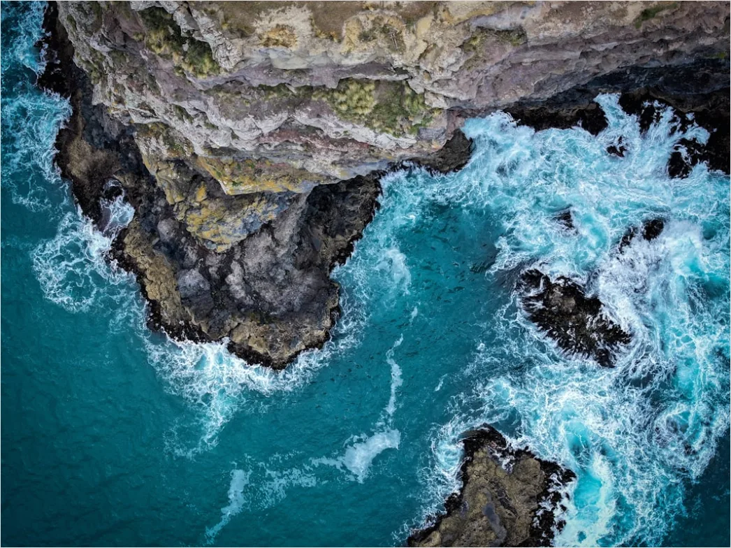 Detail Aerial Rocky Coast Number 9
