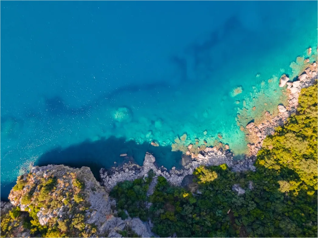 Detail Aerial Rocky Coast Number 10