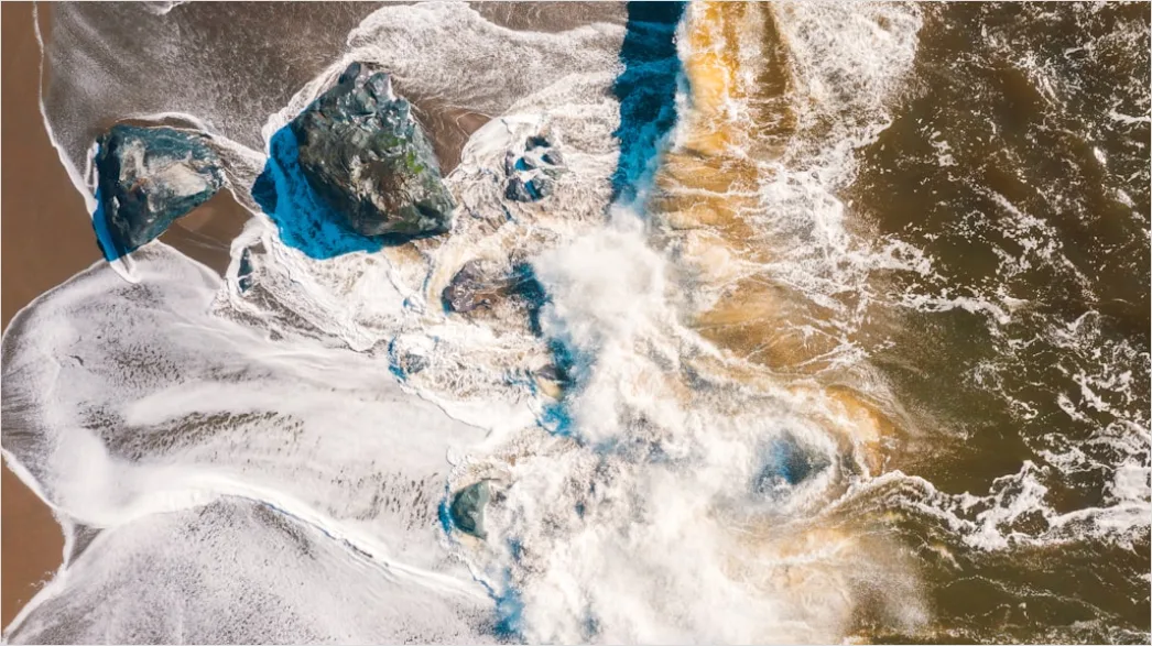 Detail Aerial Sea Foam Texture Number 6