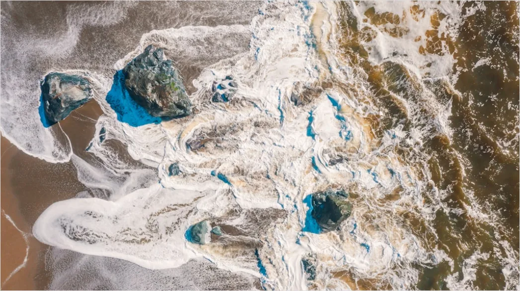 Detail Aerial Sea Foam Texture Number 8