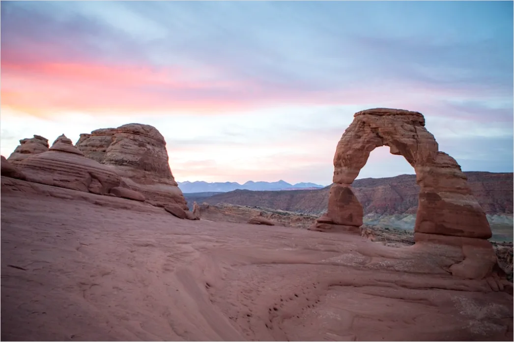 Detail Arches National Park Delicate Arch Sunset Number 15