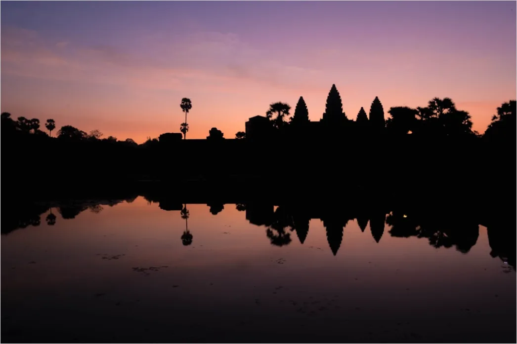 Detail Cambodia Angkor Wat Sunrise Silhouette Number 3