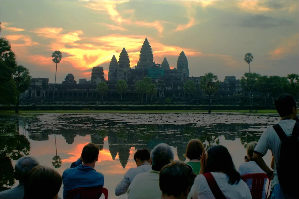 Detail Cambodia Angkor Wat Sunrise Silhouette Number 4